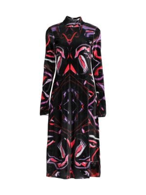 MARRISA WILSON NEW YORK
 Abstract Velvet Midi Dress