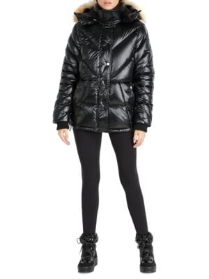 Pajar
 Faux Fur Trim Quilted Down Puffer Coat