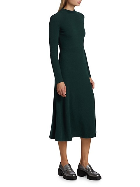 Mock Turtleneck Midi-Dress