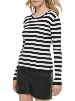 Karl Lagerfeld Paris
 Stripe Crewneck Sweater