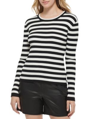 Karl Lagerfeld Paris
 Stripe Crewneck Sweater