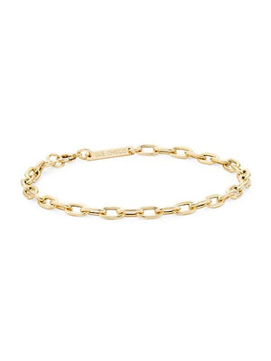 Heavy Metal 14K Yellow Gold Medium Oval-Link Chain Bracelet