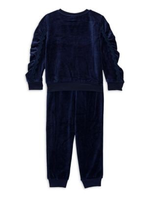 Juicy Couture
 Little Girl's 2-Piece Velour Sweatshirt & Joggers Set