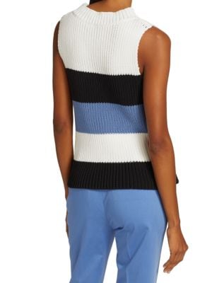 Max Mara
 Cadine Striped Rib Cotton Sweater