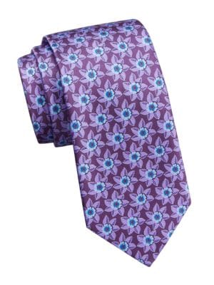 ZEGNA
 Floral Silk Tie