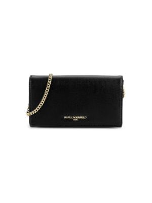 Karl Lagerfeld Paris
 Logo Textured Wallet On Chain