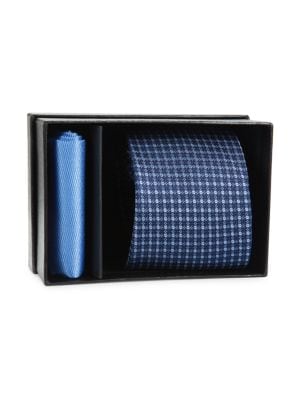 Saks Fifth Avenue
 2-Piece PatternedSilkTie & Pocket Square Set