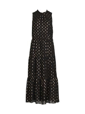 Donna Ricco
  Mockneck Tiered Maxi Dress