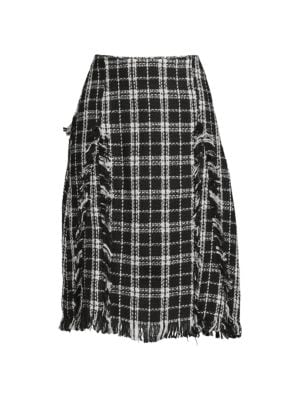 Wdny
 Plaid Fringed Trim Skirt