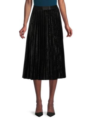 Max Studio
 Velvet Pleated Midi Skirt