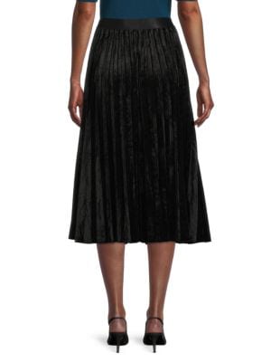 Max Studio
 Velvet Pleated Midi Skirt