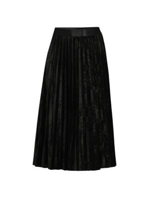 Max Studio
  Velvet Pleated Midi Skirt