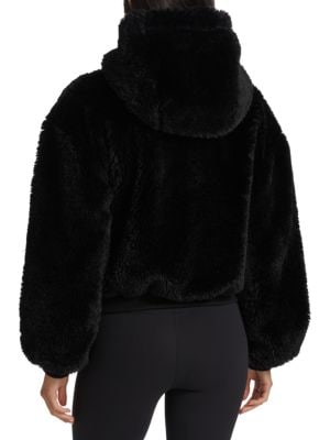 Blanc Noir
 Reversible Faux Fur Hoodie