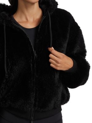 Blanc Noir
 Reversible Faux Fur Hoodie