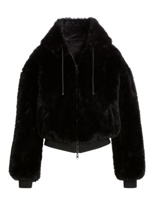 Blanc Noir
 Reversible Faux Fur Hoodie