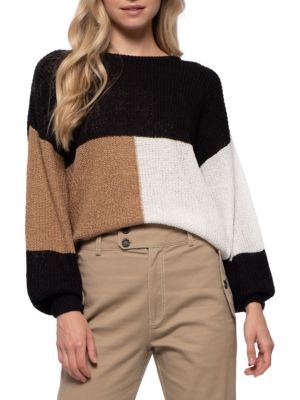 blu pepper
 Colorblock Drop Shoulder Sweater