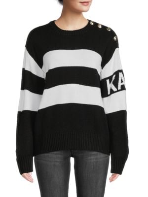 Karl Lagerfeld Paris
 Bold Stripe Crewneck Sweater