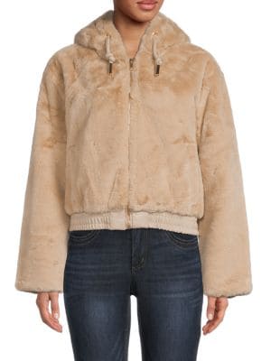 Catherine Malandrino
 Hooded Faux Fur Jacket