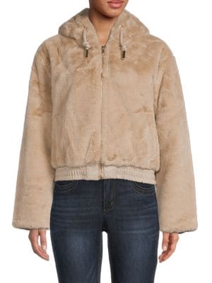 Catherine Malandrino
 Hooded Faux Fur Jacket