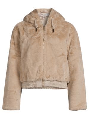 Catherine Malandrino
 Hooded Faux Fur Jacket