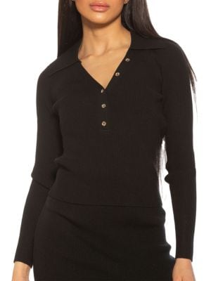 Alexia Admor
 Ribbed Long Sleeve Top