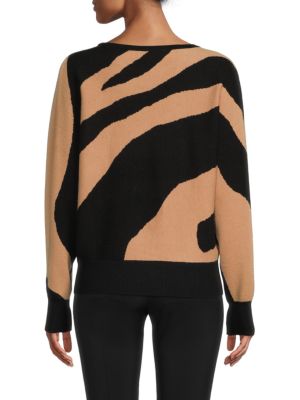 Carmen Marc Valvo
 Zebra Print Dolman Sleeve Sweater