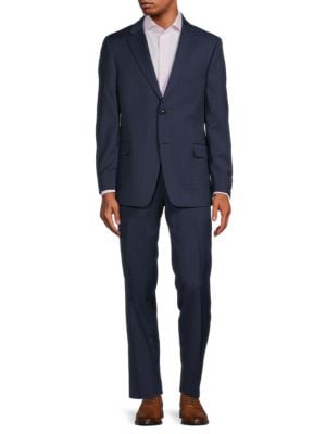 Saks Fifth Avenue
 Modern Fit Plaid Wool Blend Suit