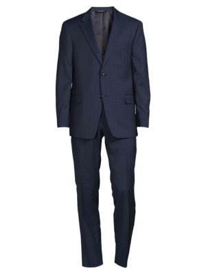 Saks Fifth Avenue
 Modern Fit Plaid Wool Blend Suit