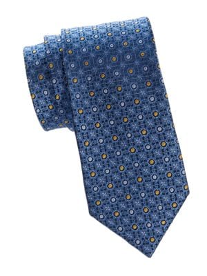 BRUNO PIATTELLI
 Medallion Silk Jacquard Tie