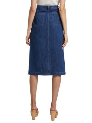 Frame
 Le Bardot Denim Midi Skirt