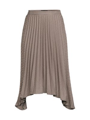 DKNY
 Asymmetric Houndstooth Midi Skirt