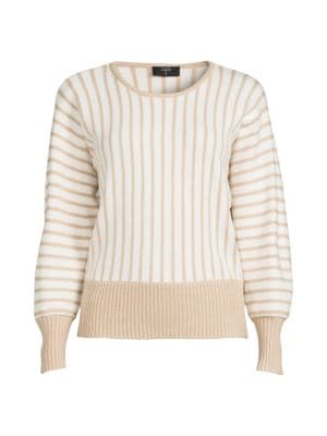 T Tahari
 Striped Puff Sleeve Sweater