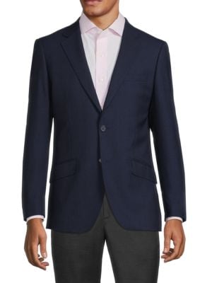 DOUGLAS & GRAHAME
 Slim Fit Textured Wool Blazer