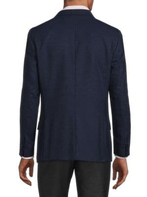 DOUGLAS & GRAHAME
 Slim Fit Textured Wool Blazer