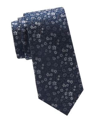 BRUNO PIATTELLI
 Floral Silk Tie