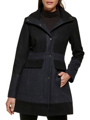 Guess
 Hooded Wool Blend Coat