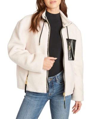 Rebecca Minkoff
 Faux Fur Mockneck Jacket