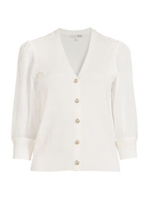 Wdny
 Faux Pearl Button Cardigan