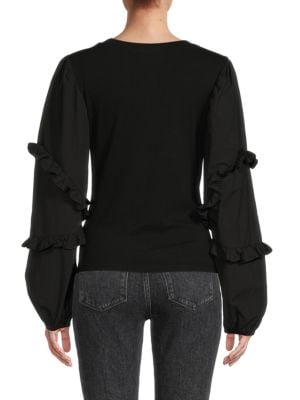 Lea & Viola
 Ruffle Sleeve Top