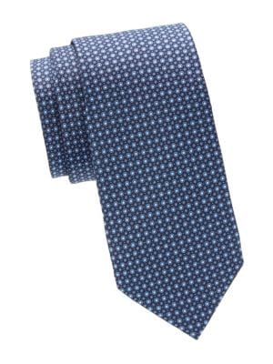 Saks Fifth Avenue
 Dot Print Silk Tie