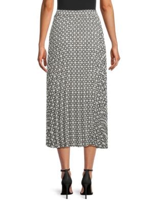 Max Studio
 Circle Print Pleated Midi Skirt