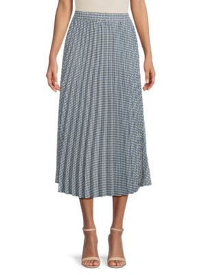 Max Studio
 Circle Print Pleated Midi Skirt