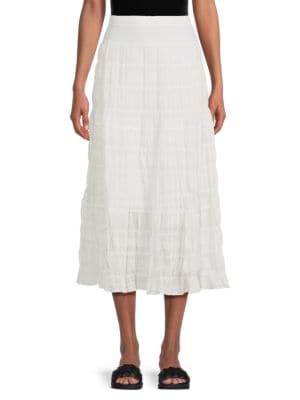 Max Studio
 Tiered Midi Skirt