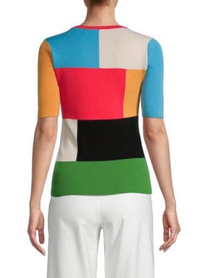 Tahari
 Colorblock Fitted Sweater