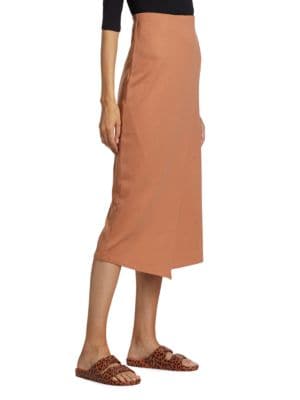 Vince
 Stretch Cotton Overlap Skirt