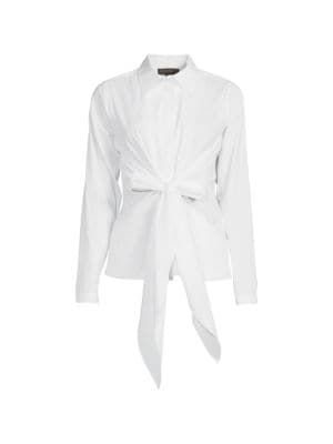 Donna Karan
 Tie Front Cotton Shirt