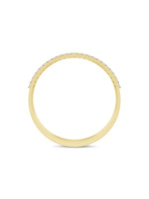 Saks Fifth Avenue
 14K Yellow Gold & 0.125 TCW Diamond Double Row Half Eternity Ring