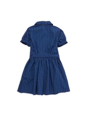 Polo Ralph Lauren
 Little Girl's Geometric Print Ruffle Shirtdress