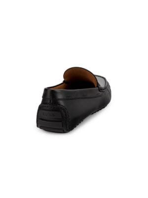 BOSS
 Leather Bit Driving Loafers