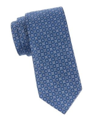 BRUNO PIATTELLI
 Medallion Silk Jacquard Tie